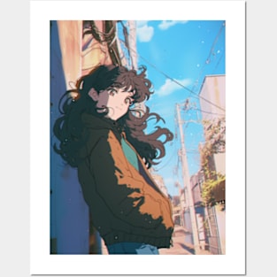 Lofi Anime Girl Posters and Art